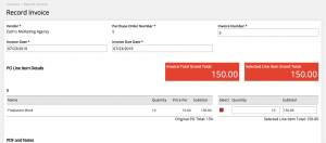 Invoice Matching