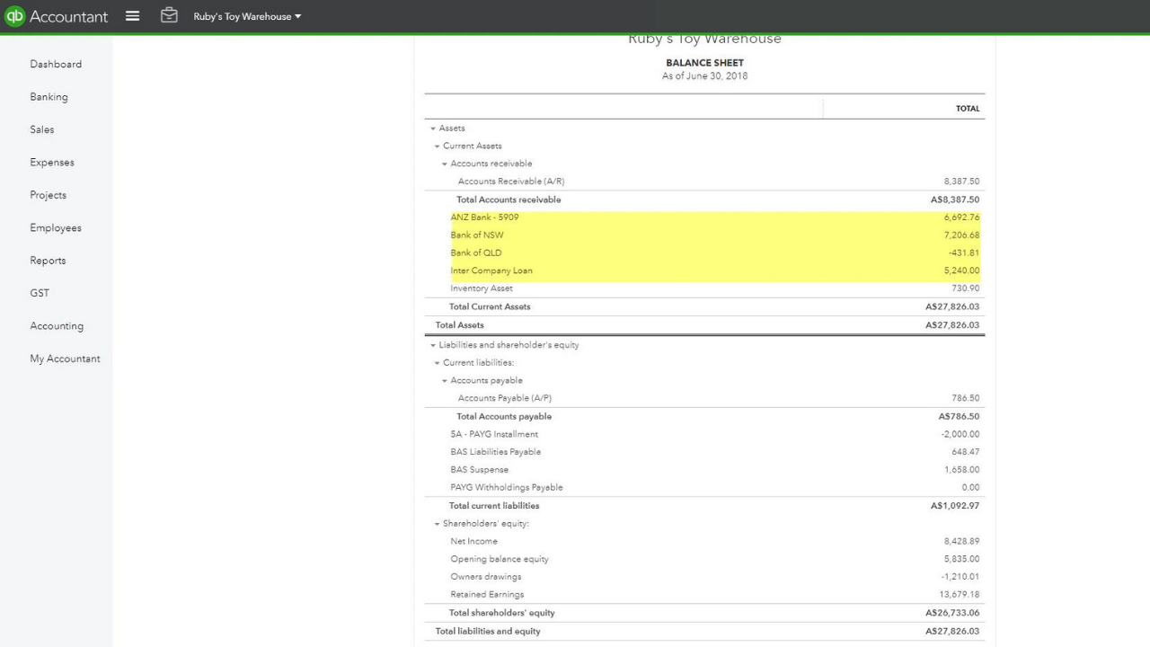 QBO Balance Sheet Screenshot